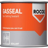 Rocol Gasseal Non Setting Sealant in an orange and gray tin with white text and logo.