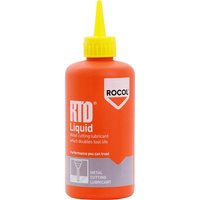 Orange Rocol RTD Metal Cutting Liquid bottle with yellow nozzle and white label featuring red and black text.