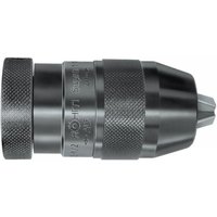 Black Rohm Supra 13mm keyless chuck with textured grip and female mount, cylindrical design with engraved branding.