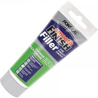 Ronseal 330G tube of Smooth Finish Exterior Filler, green and blue label with white cap.