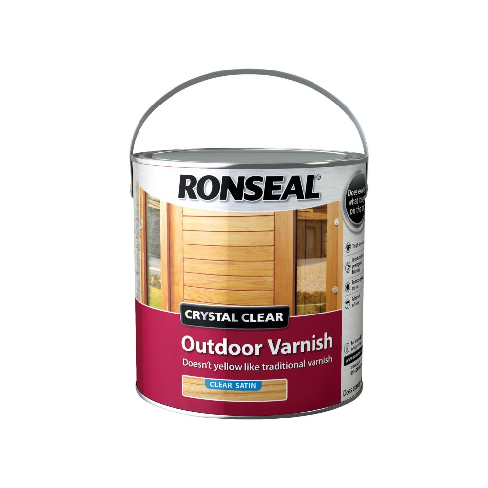 Ronseal Crystal Clear Outdoor Varnish Satin 2.5 Litre - image 5