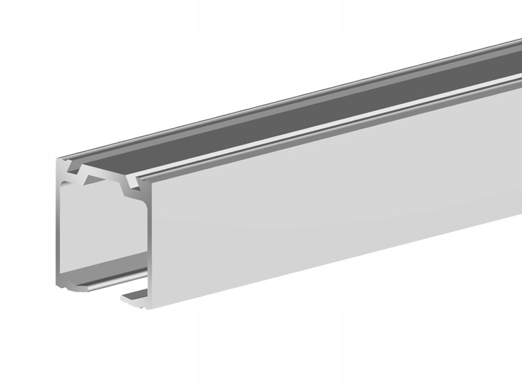 Silver aluminum sliding door gear kit with a sturdy profile, designed for supporting a single door up to 120kg, featuring a sleek, modern finish and no track included.