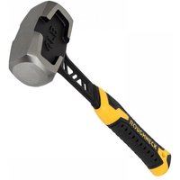 Roughneck Gorilla V-Series Club Hammer with black and yellow handle, silver head, and reinforced grip.