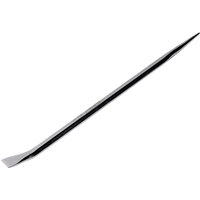 Chrome-plated aligning bar, 610mm long, with pointed and flat ends, sleek silver finish by Roughneck.