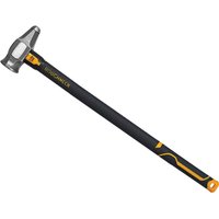 Black and yellow Roughneck Gorilla sledge hammer with long handle and dual-faced steel head.
