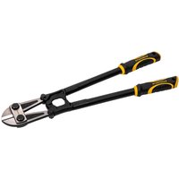 Roughneck Professional Bolt Cutters with black and yellow rubber grips and heavy-duty steel jaws.