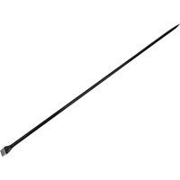 Black Roughneck Telegraph Digger Bar with chisel tip and pointed end, long and slender steel construction.