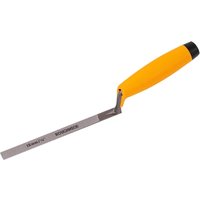 Roughneck Tuck Pointer with a long, narrow steel blade and a bright yellow ergonomic handle.