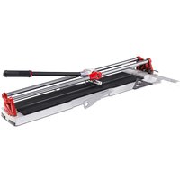 Rubi SPEED 92 MAGNET tile cutter with red accents, black handle, and silver rails, includes a sturdy carry case.