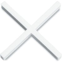White cross-shaped long leg tile spacer, 3/32 inch (2mm), pack of 1000 by RUBI Tiling Tools.