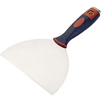 Spear and Jackson 6-inch taping knife with a wide stainless steel blade and a blue and red ergonomic handle.