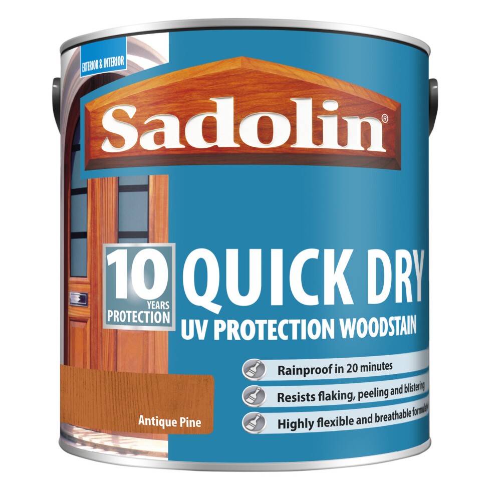 Sadolin Quick Dry 10 Year Antique Pine Woodstain 2.5L - image 2