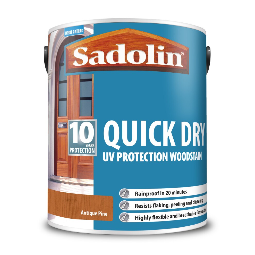 Sadolin Quick Dry 10 Year Antique Pine Woodstain 5L - image 2
