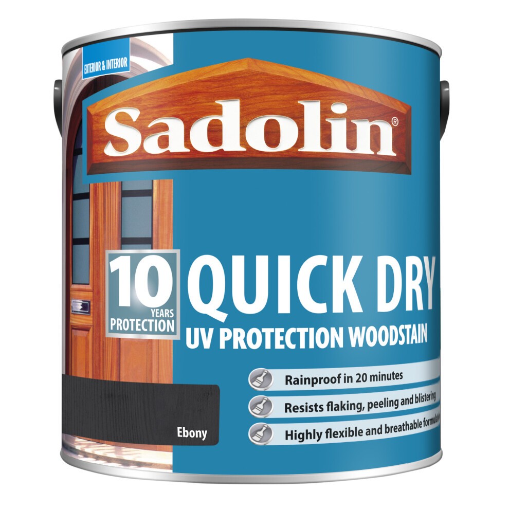 Sadolin Quick Dry 10 Year Ebony Woodstain 2.5L - image 2