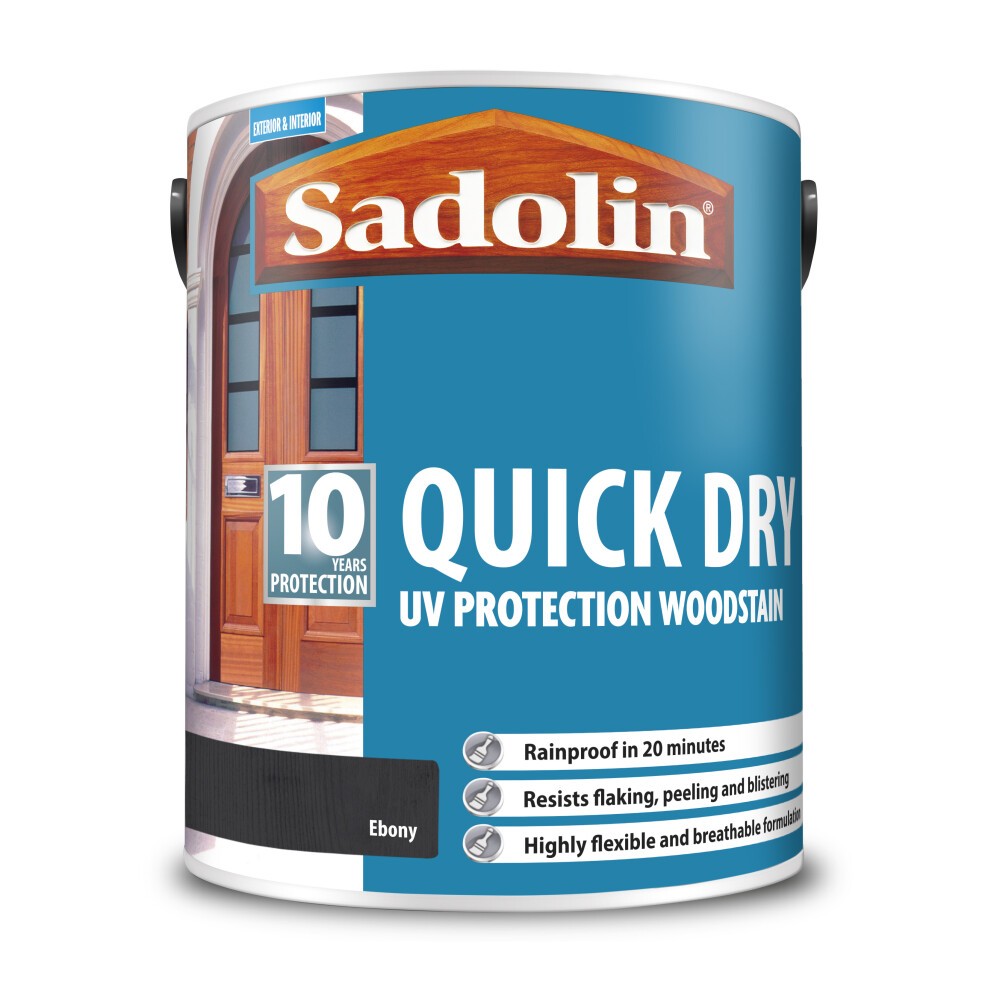 Sadolin Quick Dry 10 Year Ebony Woodstain 5L - image 2