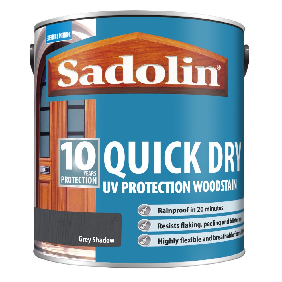 Sadolin Quick Dry 10 Year Grey Shadow Woodstain 2.5L - image 2