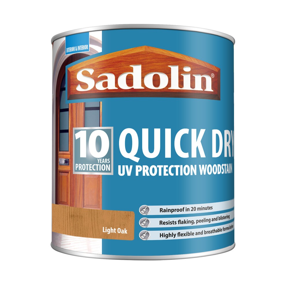 Sadolin Quick Dry 10 Year Light Oak Woodstain 1L - image 2