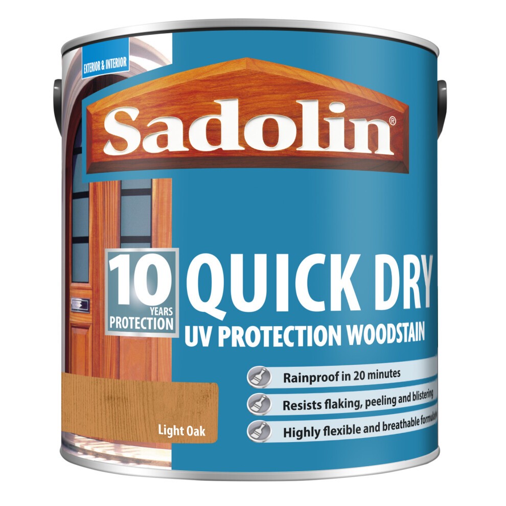 Sadolin Quick Dry 10 Year Light Oak Woodstain 2.5L - image 2