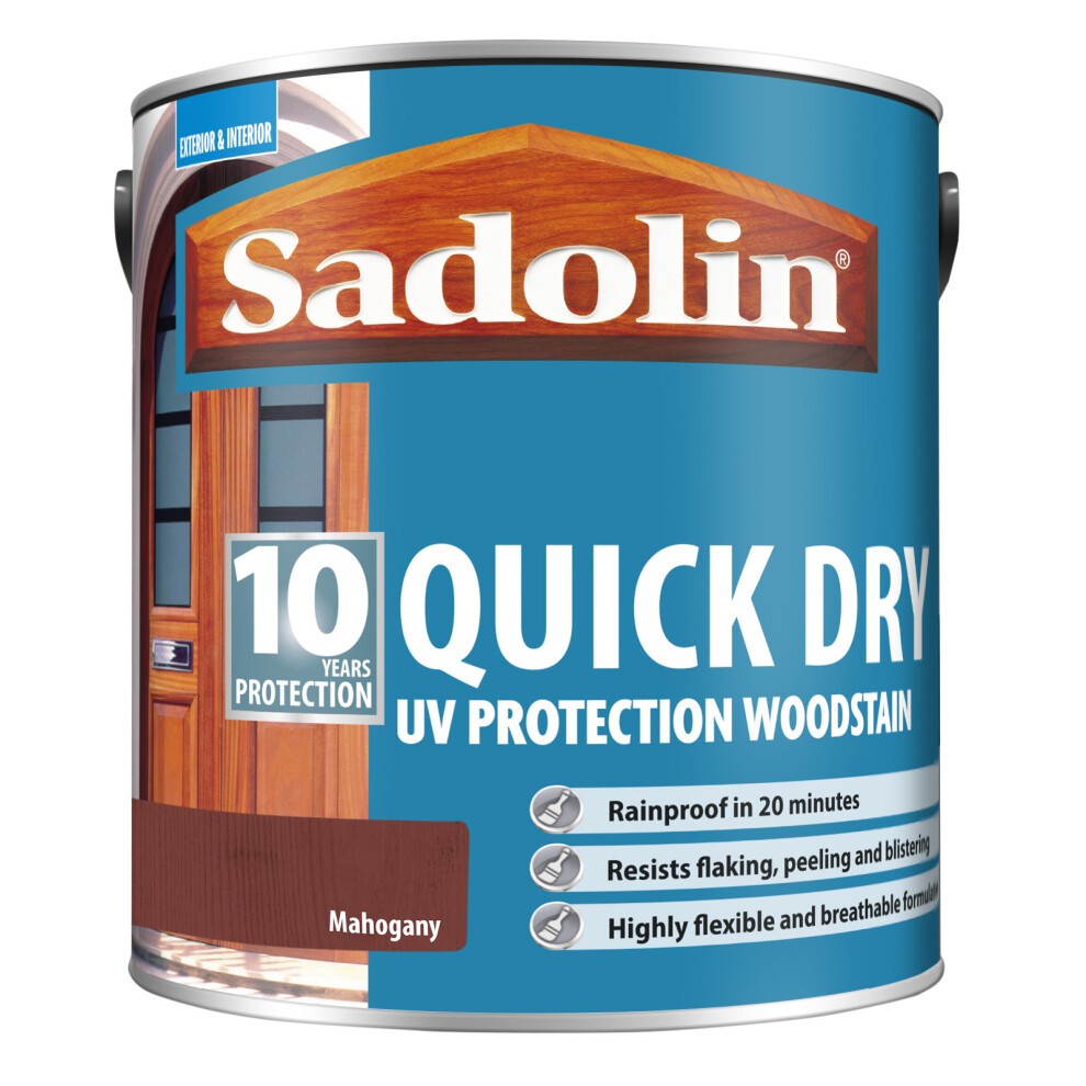 Sadolin Quick Dry 10 Year Mahogany Woodstain 2.5L - image 2
