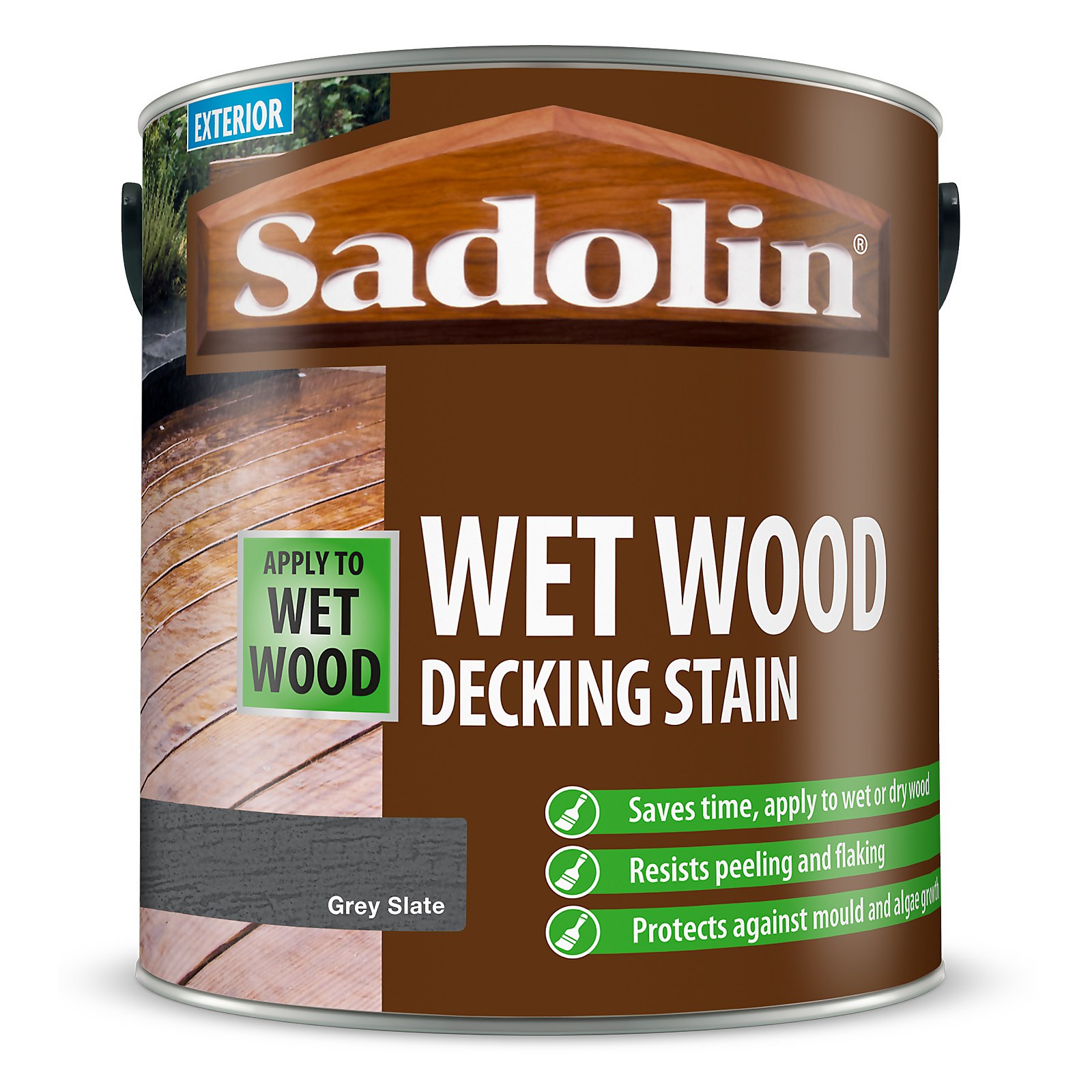 Sadolin Wet Decking Stain 2.5L Grey Slate - image 4
