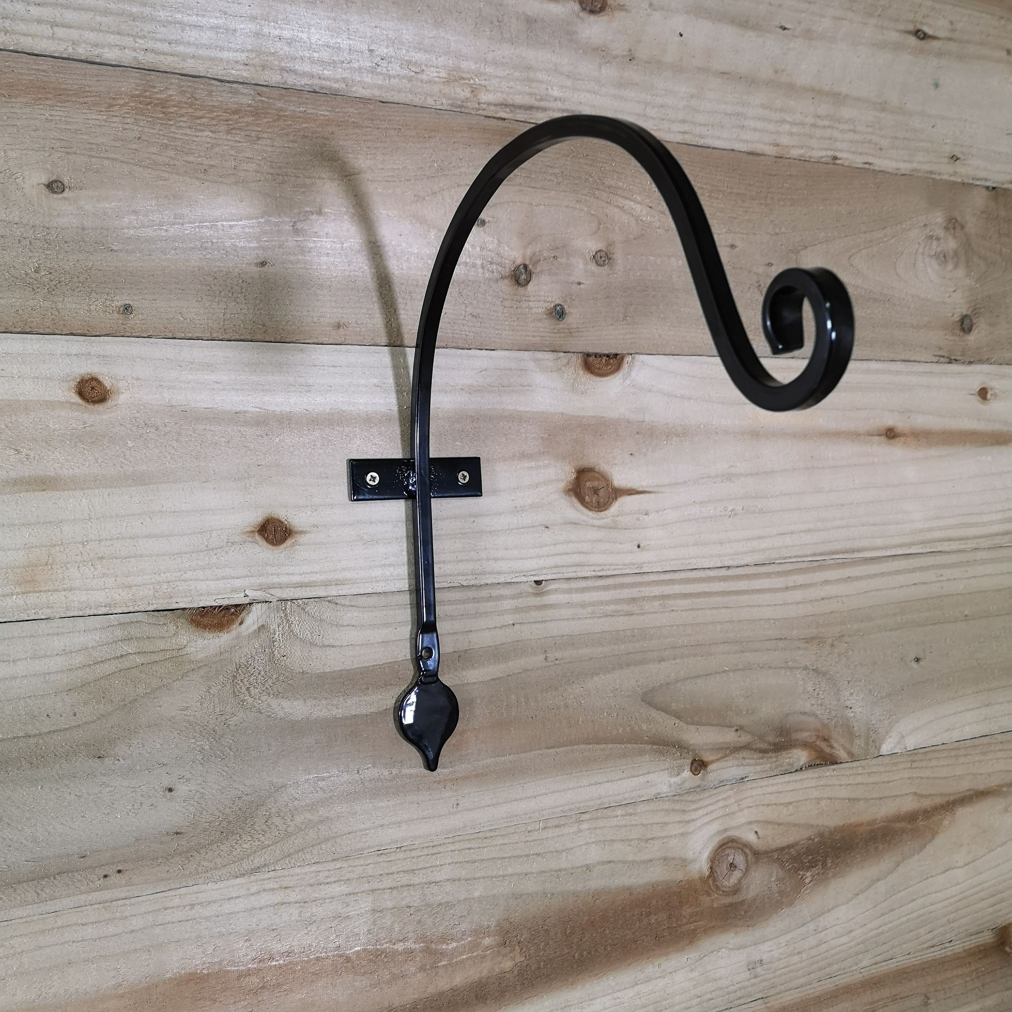 Samuel Alexander Heavy Duty Black Metal Wall Bracket Hook 38cm - image 3