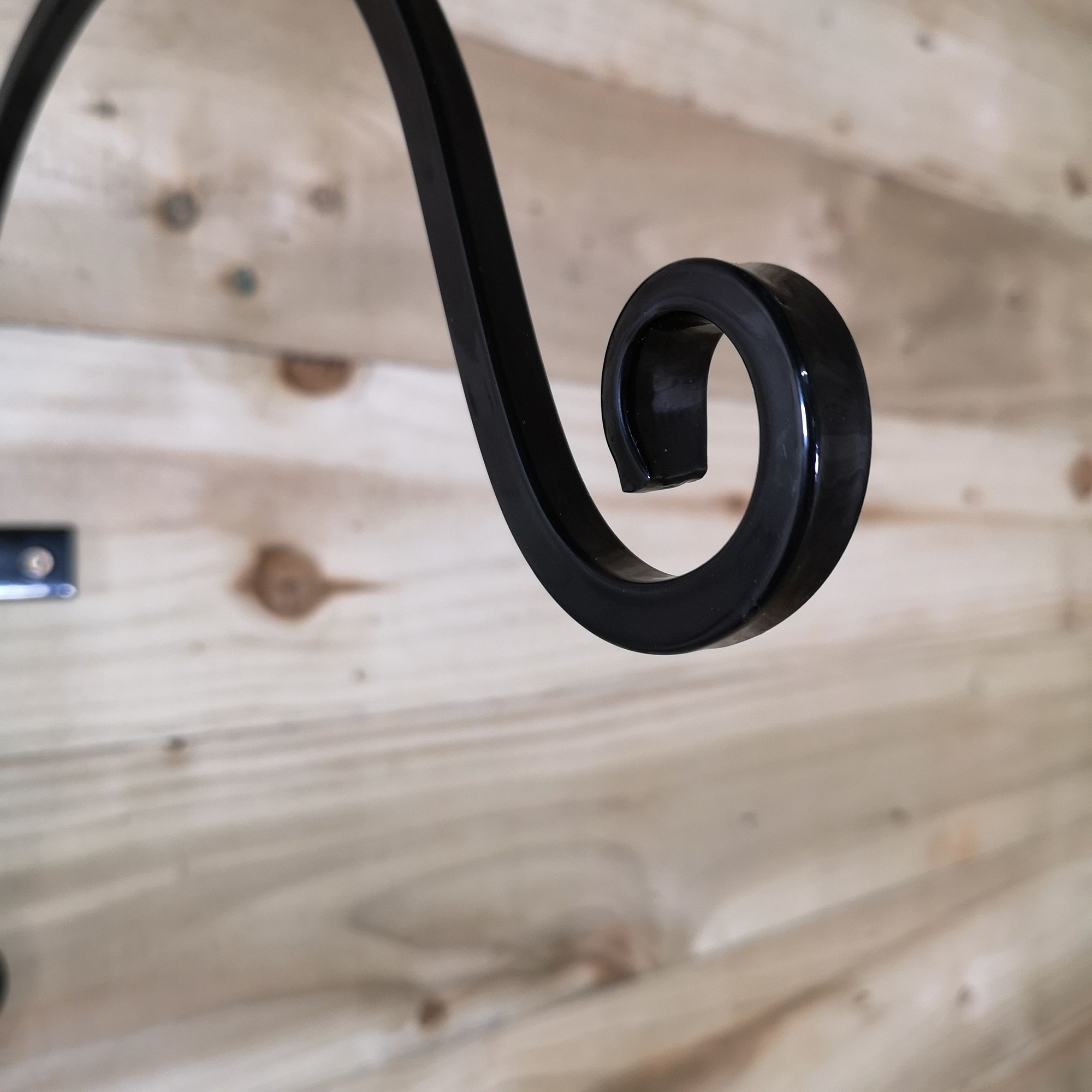 Samuel Alexander Heavy Duty Black Metal Wall Bracket Hook 38cm - image 4