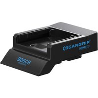 Black Scangrip CONNECT Bosch Blue Smart Battery Connector with blue branding and angled base.