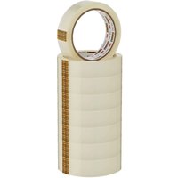 Pack of 8 Scotch 508 transparent tape rolls, each 19mm x 66m, stacked vertically with red and gold label.