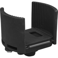 Black Sealey adjustable oil filter wrench socket with ribbed grip and square drive opening.