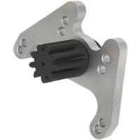 Sealey crankshaft rotator for Volvo, silver metal with black gear teeth and multiple mounting holes.