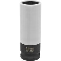 Sealey 1/2" drive impact star socket with white protective sleeve and black base for Hyundai alloy wheels.