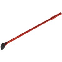 Red Sealey 1/2" drive breaker bar with a long handle and pivoting black socket head.