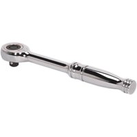 Sealey 1/4" drive gearless push through ratchet, polished chrome finish, round head, ergonomic handle.