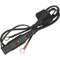 Sealey 12v Ring Terminal Battery Indicator Cable with black wires, LED indicators, and ring terminals.