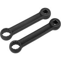 Black Sealey spanner set with 16mm and 17mm box ends, designed for Mercedes Benz engine mounts.
