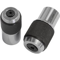 Sealey 2 Piece Adjustable Tap Wrench Socket Set with silver and black knurled grips and hexagonal openings.