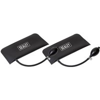 Black Sealey 2 Piece Panel Bag Set with inflatable air pump and Sealey logo on each bag.