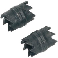 Sealey 2 Piece Spot Weld Cutter Crown Set, black steel with sharp toothed edges for cutting through metal.