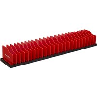 Red and black Sealey 24 Bay Plier Rack with multiple slots for organizing pliers.