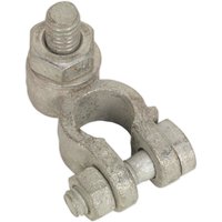 Sealey 24v positive battery terminal post with silver washer and nut, featuring a sturdy clamp design.