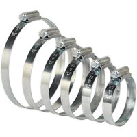 Sealey 26 Piece High Grip Hose Clip Assortment, silver metal clips in various sizes with screw fasteners.