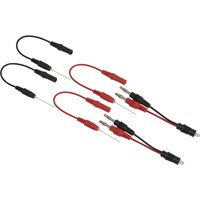Sealey 6 Piece Noid Light Test Lead Set with red and black wires, connectors, and probes for engine diagnostics.