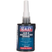 Sealey Air and Brake Line Sealant, 50ml black bottle with blue label and red Sealey logo, pointed applicator tip