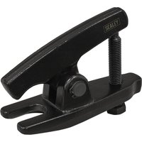 Black Sealey AK381 Ball Joint Separator with a U-shaped fork and threaded bolt for automotive use.