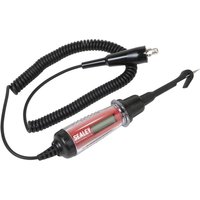 Sealey AK4013 test light and voltmeter with coiled black cable and red translucent handle.