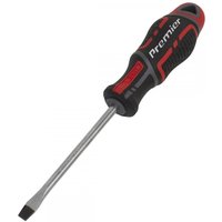 Sealey AK4354 slotted screwdriver, 6x100mm, with black and red Gripmax® handle and silver shaft.