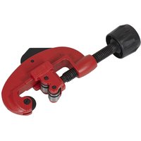 Red Sealey tube cutter with black adjustment knob and dual cutting wheels.