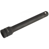 Black Sealey impact extension bar, 150mm length, 1/2in square drive, cylindrical with a socket end.