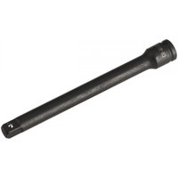Black Sealey impact extension bar, 150mm length, 3/8in square drive, cylindrical with a socket end.