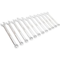 Sealey AK6082 12 Piece Combination Jumbo Wrench Set, silver, open and box end wrenches, arranged in size order.
